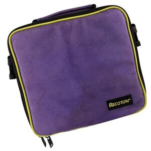 Recoton Game Boy Carry Storage Case Purple Strap Zipper Pockets Padded Nintendo